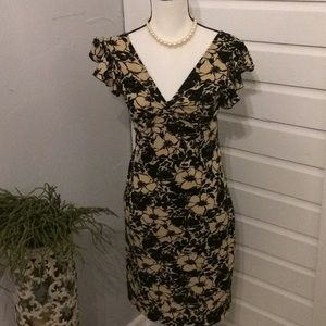 BOGO Black and tan flower print dress